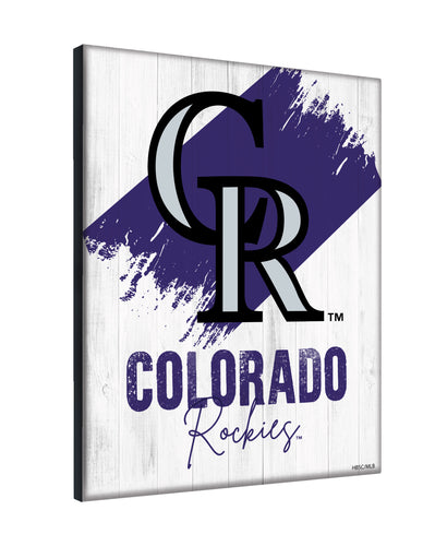 Colorado Rockies Wordmark Canvas Wall Art - 15