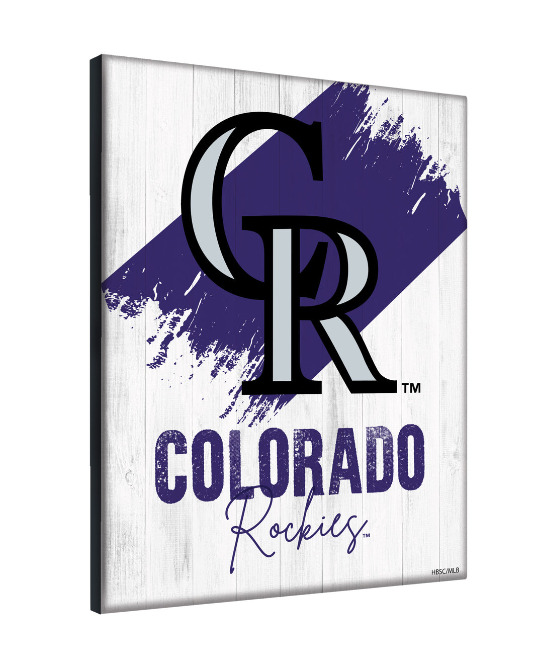 Colorado Rockies Wordmark Canvas Wall Art - 15