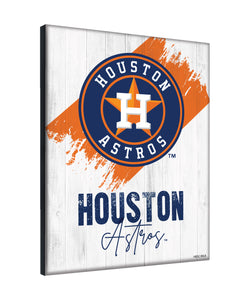 Houston Astros Wordmark Canvas Wall Art - 15"x20"