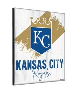 Kansas City Royals Wordmark Canvas Wall Art - 15"x20"