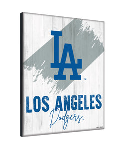 Los Angeles Dodgers Wordmark Canvas Wall Art - 15"x20"