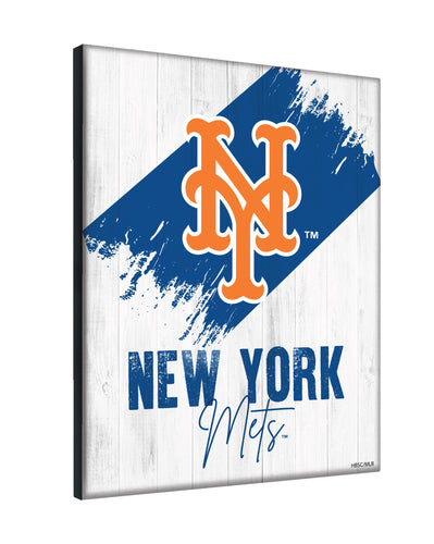 New York Mets Wordmark Canvas Wall Art - 24