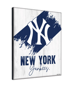 New York Yankees Wordmark Canvas Wall Art - 15"x20"