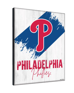 Philadelphia Phillies Wordmark Canvas Wall Art - 24"x32"