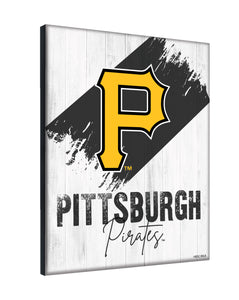 Pittsburgh Pirates Wordmark Canvas Wall Art - 24"x32"