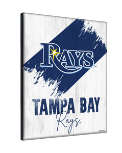 Tampa Bay Rays Wordmark Canvas Wall Art - 24"x32"