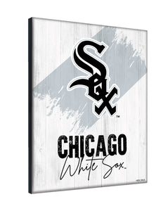 Chicago White Sox Wordmark Canvas Wall Art - 24"x32"