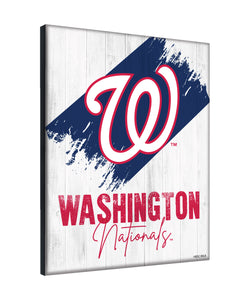 Washington Nationals Wordmark Canvas Wall Art - 15"x20"