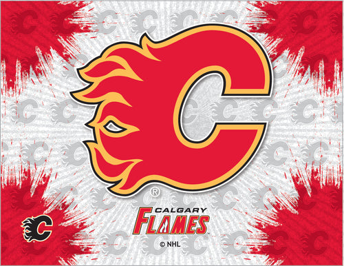 Calgary Flames Logo Canvas