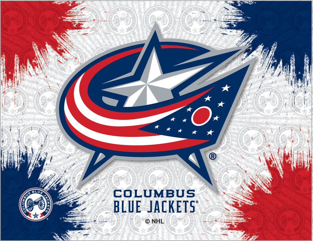 Columbus Blue Jackets Logo Canvas -24