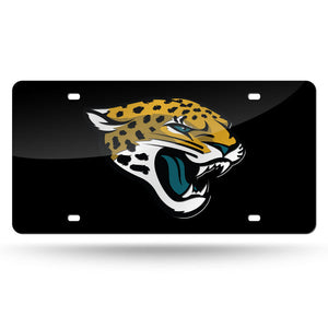 Jacksonville Jaguars Black Chrome Laser Tag License Plate