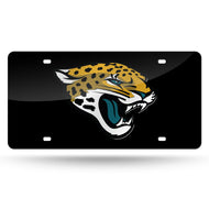 Jacksonville Jaguars Black Chrome Laser Tag License Plate