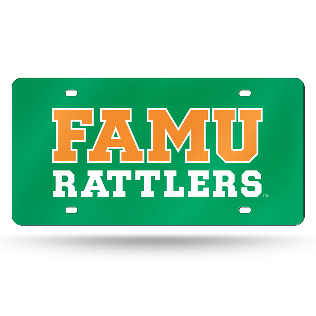 Florida A&M Green Laser Tag License Plate 