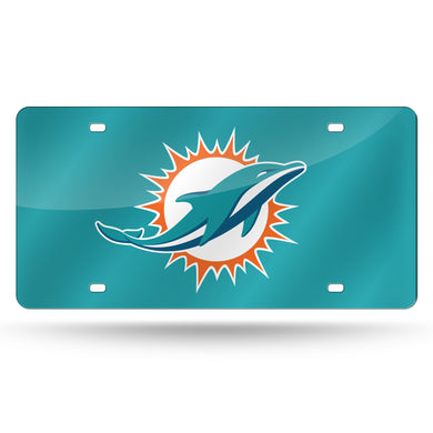 Miami Dolphins Teal Base  Laser Tag License Plate 