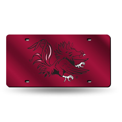 South Carolina Gamecocks Red Laser Tag License Plate 