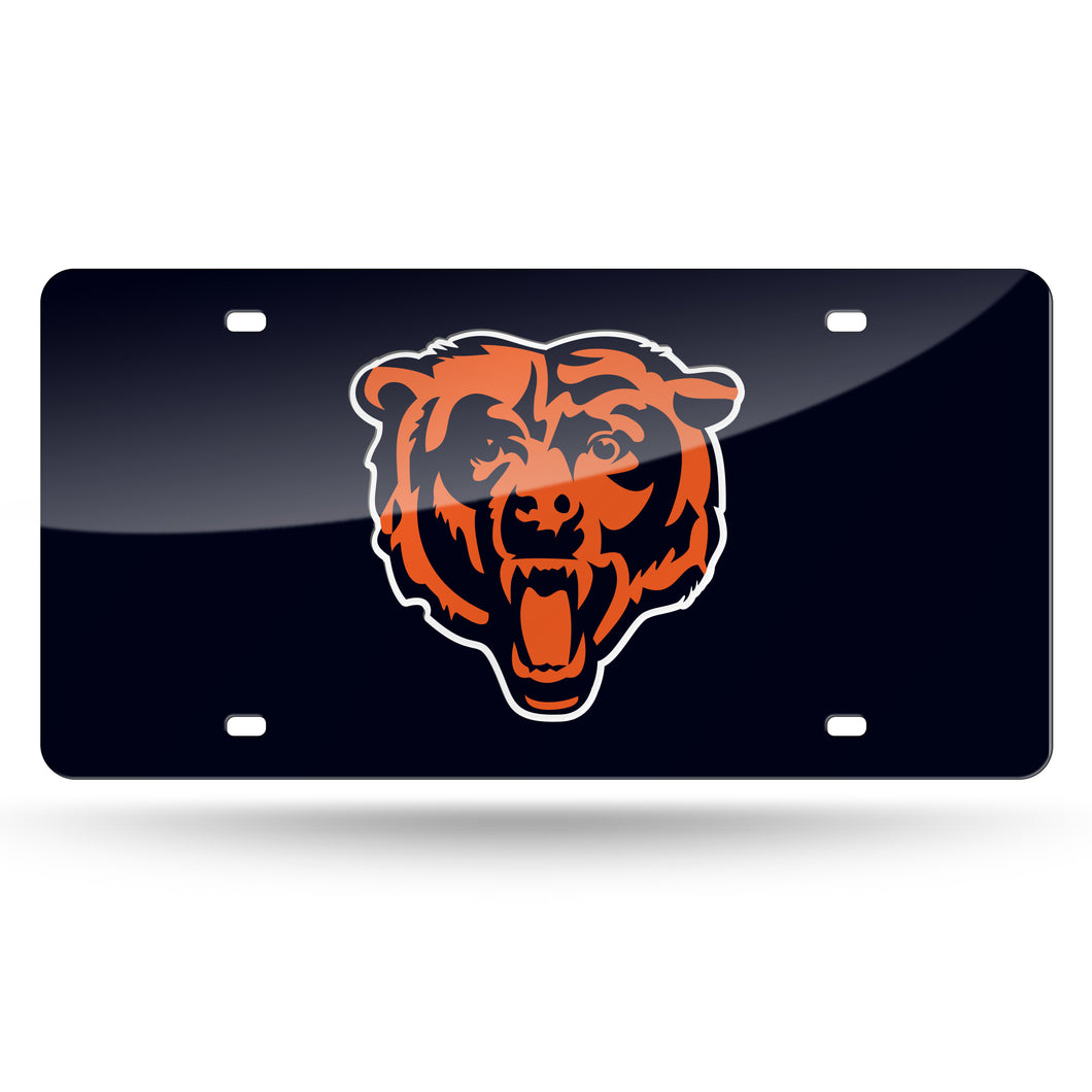 Chicago Bears Bear Head  Laser Tag License Plate 