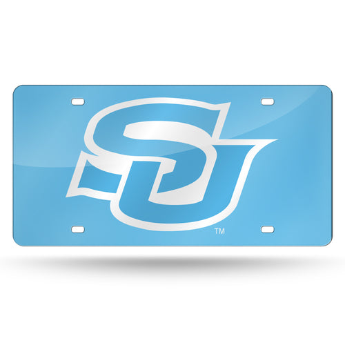 Southern Jaguars Blue Chrome Laser Tag License Plate 