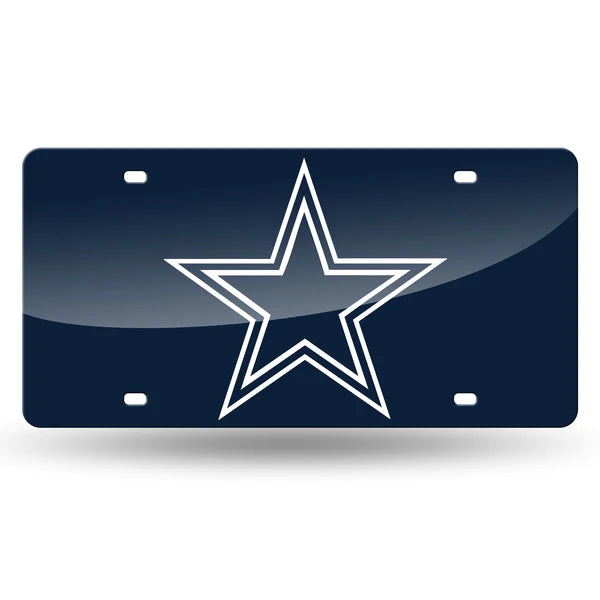 Dallas Cowboys Blue Chrome Laser Tag License Plate