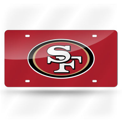 San Francisco 49ers Red Chrome Acrylic License License Plate