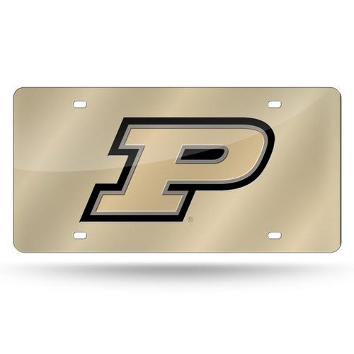 Purdue Boilermakers Gold Chrome Laser Tag License Plate