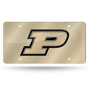 Purdue Boilermakers Gold Chrome Laser Tag License Plate