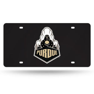 Purdue Boilermakers Black Chrome Laser Tag License Plate