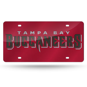 Tampa Bay Buccaneers Red Chrome License Plate
