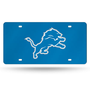 Detroit Lions Blue Laser Tag License Plate 