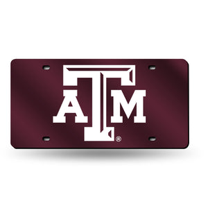 Texas A&M Red Chrome Laser Tag License Plate 