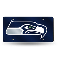 Seattle Seahawks Blue Chrome Laser Tag License Plate