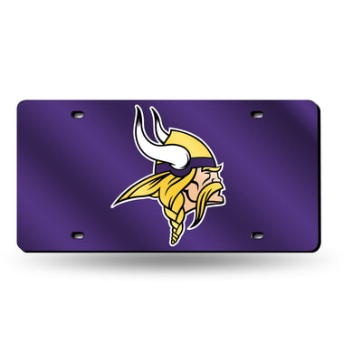 Minnesota Vikings Silver Laser Tag License Plate 