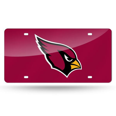 Arizona Cardinals Red Chrome Laser Tag License Plate