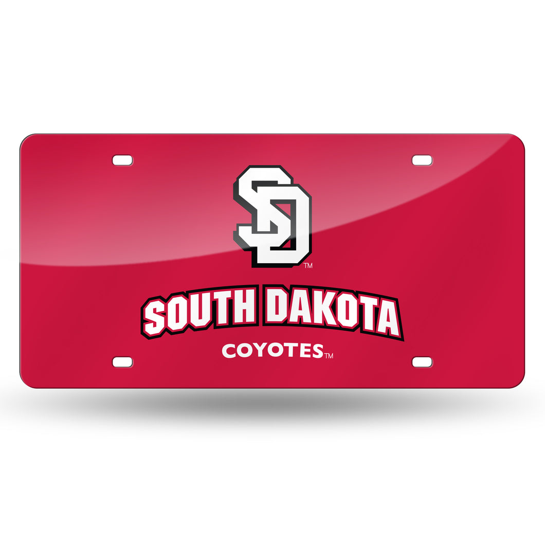 South Dakota Coyotes Chrome Laser Tag License Plate 