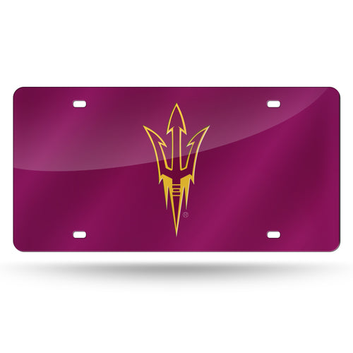 Arizona State Sun Devils Red Chrome Laser Tag License Plate 