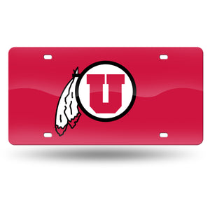 Utah Utes Chrome Laser Tag License Plate 