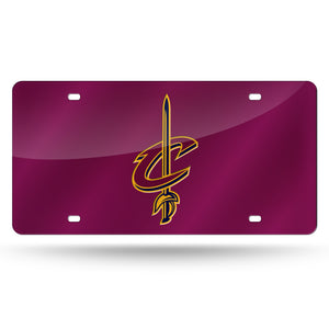 Cleveland Cavaliers Red Chrome Laser Tag License Plate 