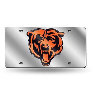 Chicago Bears Silver Laser Tag License Plate 