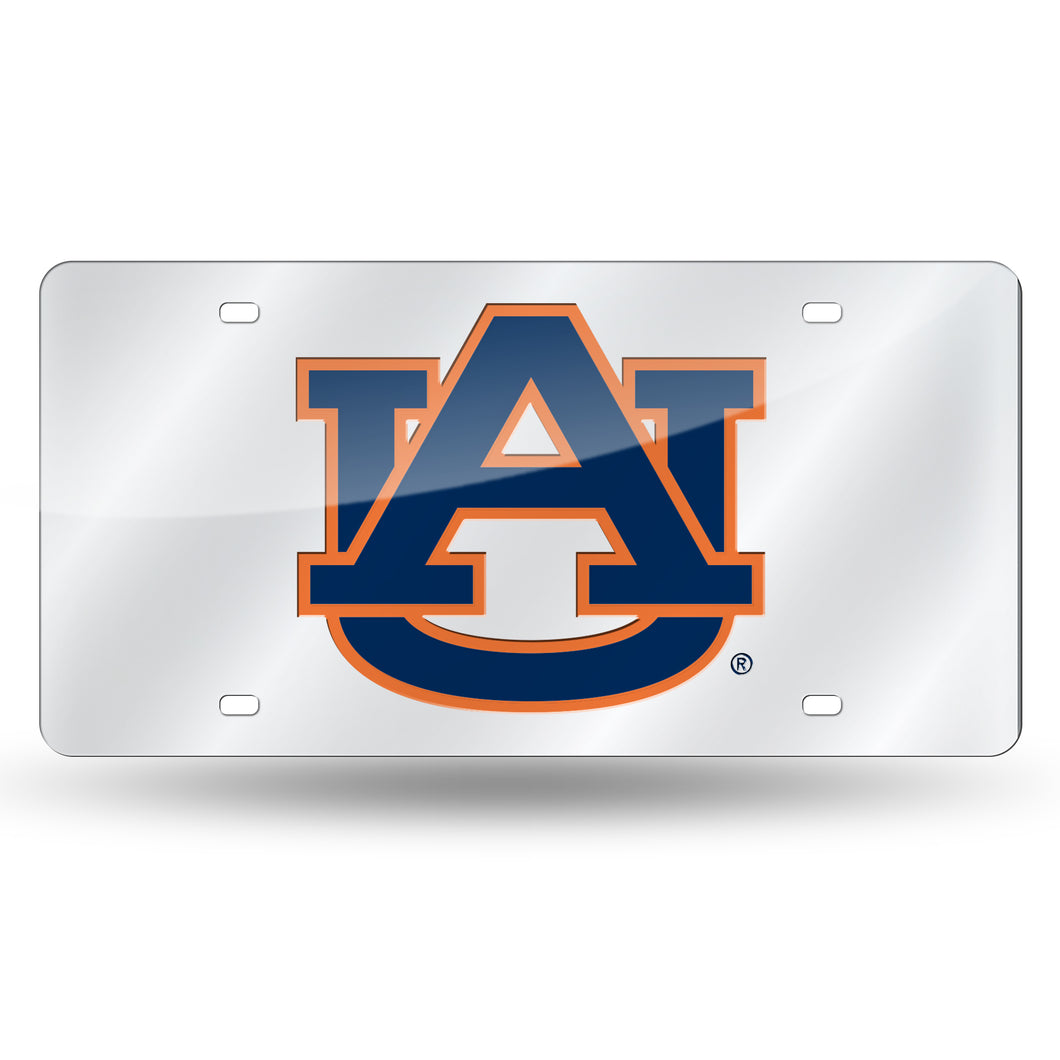 Auburn Tigers Chrome Laser Tag License Plate