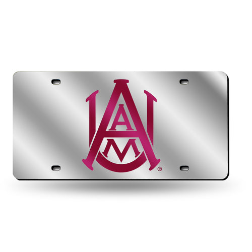 Alabama A&M Bulldogs Chrome Laser Tag License Plate