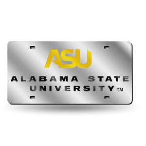 Alabama State Hornets Chrome Laser Tag License Plate