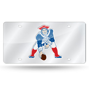 New England Patriots "AFL" Retro Laser Tag License Plate , New England Patriots Throwback Retro Laser Tag License Plate