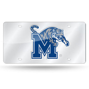Memphis Tigers Chrome Laser Tag License Plate