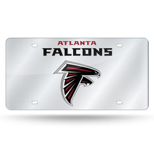 Atlanta Falcons Chrome With Wordmark Laser Tag License Plate