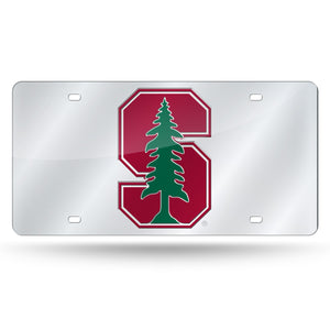 Stanford Cardinals Chrome Laser Tag License Plate