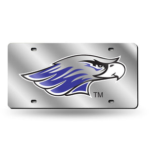 Wisconsin Whitewater Warhawks Chrome Laser Tag License Plate