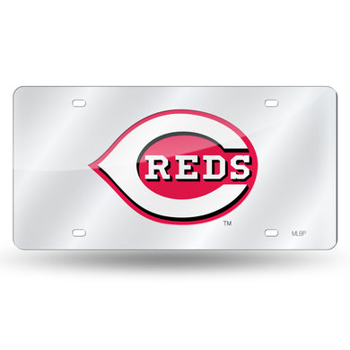 Cincinnati Reds Chrome Acrylic License Plate