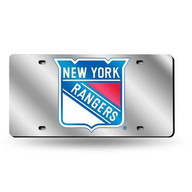 New York Rangers Chrome Laser Tag License Plate