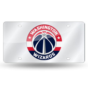 Washington Wizards Chrome Laser Tag License Plate 