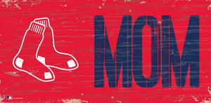 Boston Red Sox Mom Wood Sign - 6"x12"