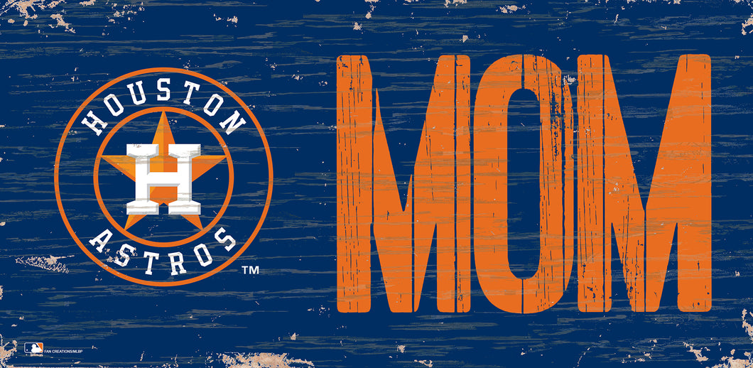 Houston Astros Mom Wood Sign - 6